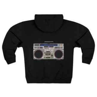 Boombox - Unisex Full Zip Hoodie, logo front